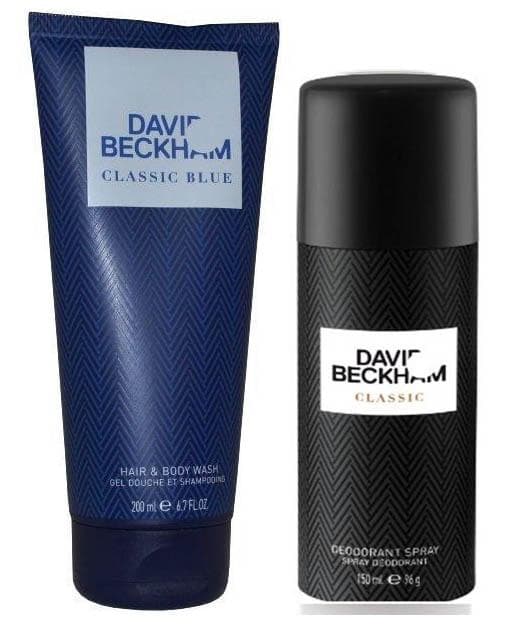 David Beckham Classic Blue Hair&Body Wash + Deospray