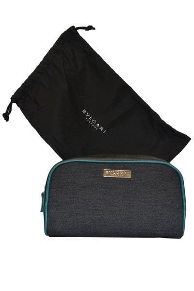 Bvlgari Aqua Pour Homme Black & Green Travel Pouch Bag