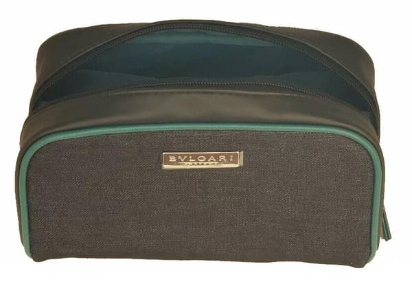 Bvlgari Aqua Pour Homme Black & Green Travel Pouch Bag