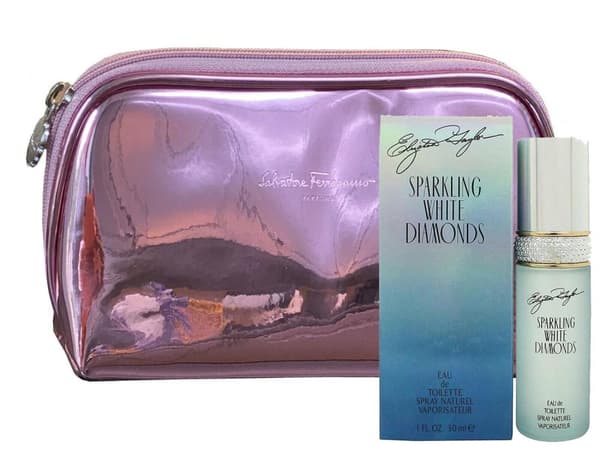 Elizabeth Taylor Sparkling White Diamond EdT 30ml+Salvatore Ferragamo Pink Bag