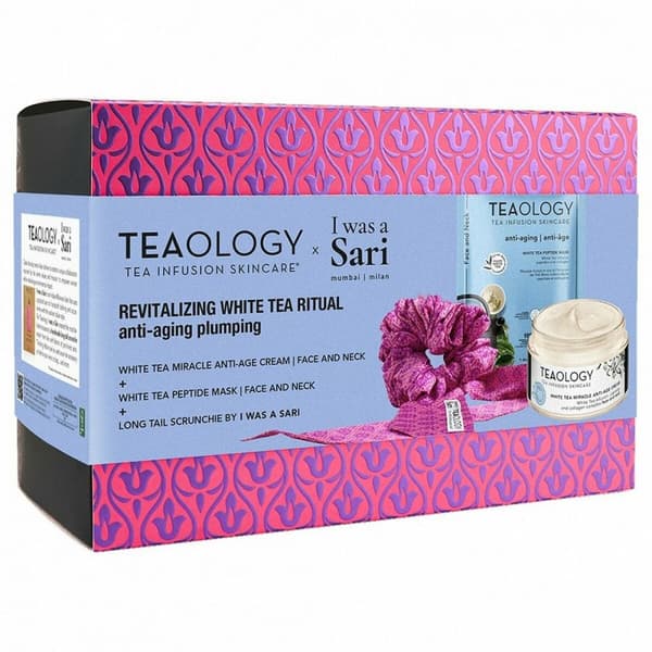 Skönhetsset Teaology Vitt te 3 Delar