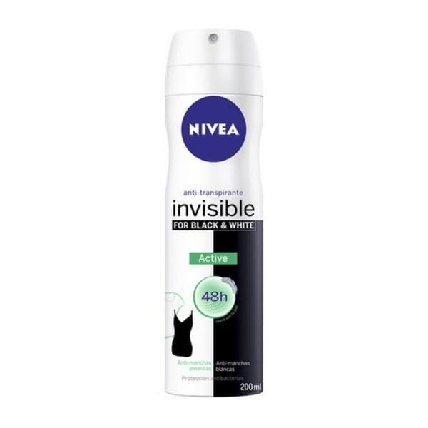 Suihkedeodorantti Black & White Invisible Active Nivea Black White Invisible Active (200 ml) 200 ml