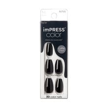 Kiss My Face - imPRESS Color MC All Black Nails - Samolepící nehty ( 30 ks )