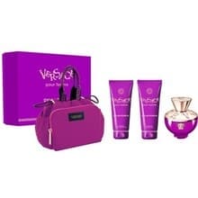 Versace - Dylan Purple Dárková sada EDP 100 ml, tělové mléko 100 ml, sprchový gel 100 ml a kosmetická taštička 100ml