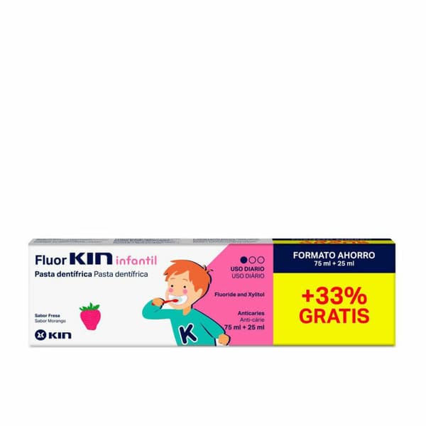 Tannkrem Kin Fluorkin Jordbær 25 ml