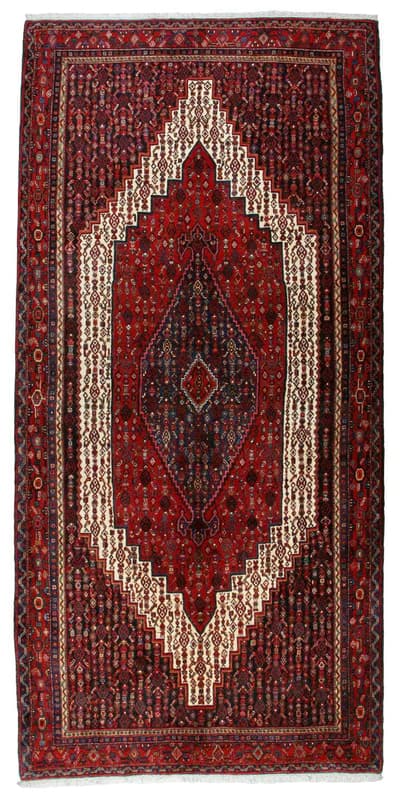 Käsin solmittu yksinoikeudellinen persialainen matto Senneh 149x319cm