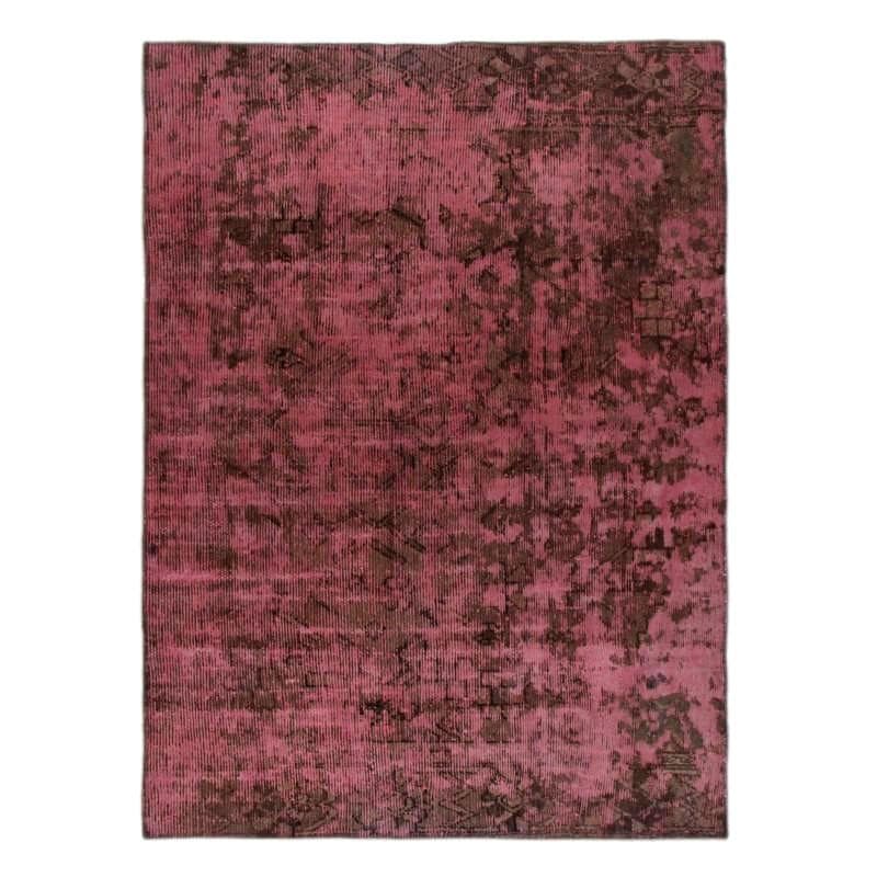 Käsin solmittu persialainen vintage-matto vaaleanpunainen / punainen 150x207cm