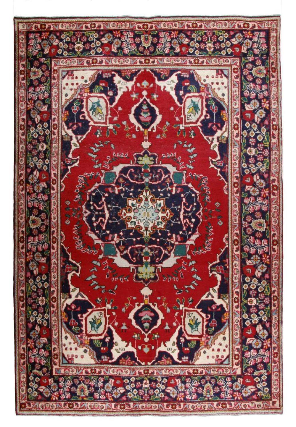 Käsinsolmittu persialainen Patina Rug Tabriz 195x295cm