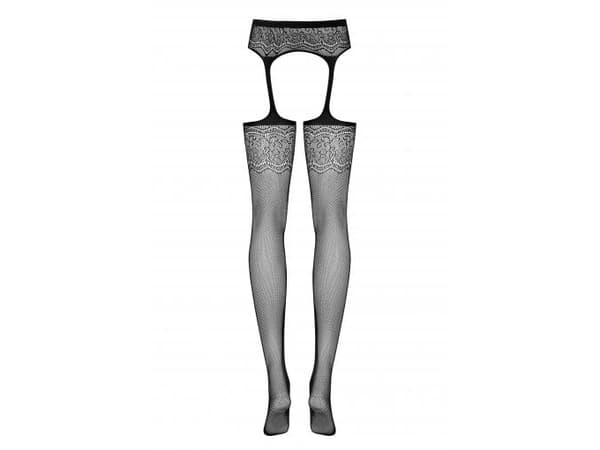 Garter stockings S207 black XL/XXL