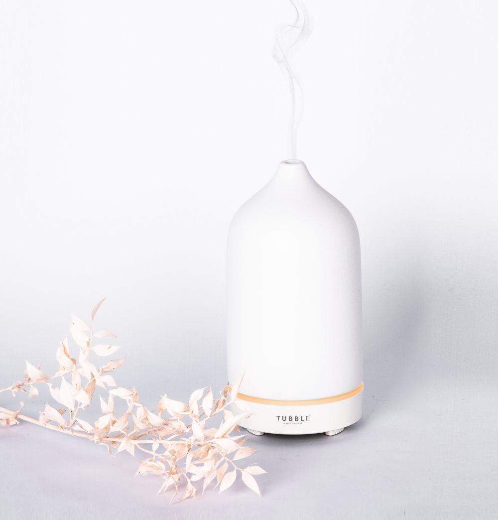 Ultraljud eterisk olja diffusor - Wellness & aromaterapi - Elegant design - Snäckskal vit