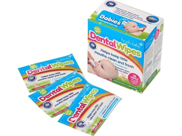 BRUSH BABY_Dental Wipes with Xylitol ikenien ja maitohampaiden puhdistukseen 0-16m 28kpl.