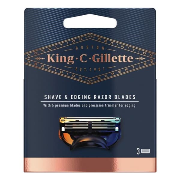 Partakoneen lisäterät King C Gillette Gillette King (3 uds)