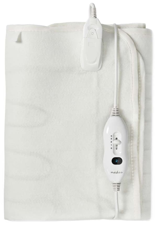 NEDIS elektrická deka/ 1 osoba/ 150 x 80 cm/ 3 nastavení teploty/ ochrana proti přehřátí/ Polyester