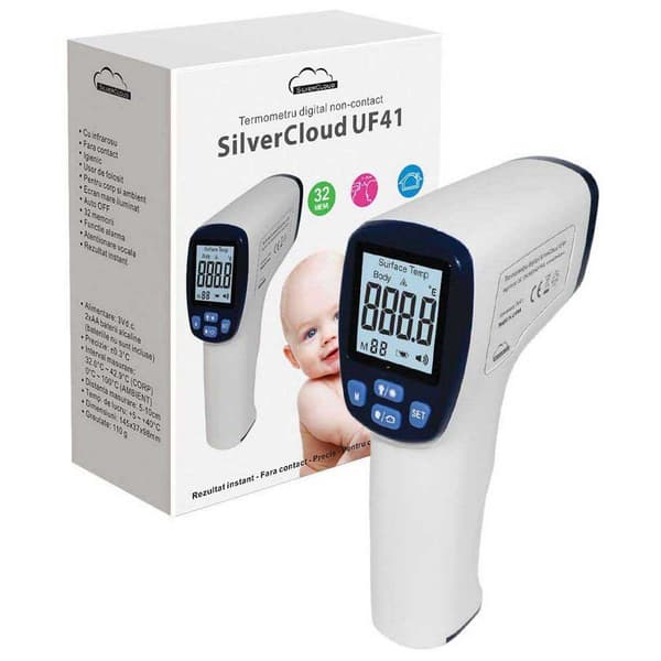 Silvercloud Digital Termometer Uf41 Vit