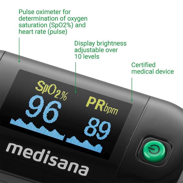 Medisana Pulssioksimetri Pm 100 Oled Musta