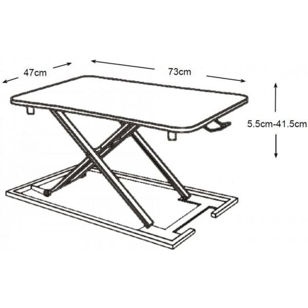 Stoo® D.O.D -justerbart arbetsbord, svart