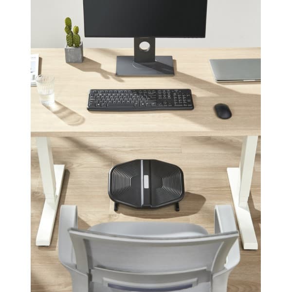 ErgoWork Footrest Zero -ergonominen jalkatuki, musta