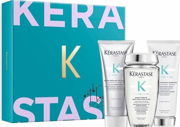 KERASTASE_SET Symbiose skin cleansing and moisturizing shampoo 250ml + hair and scalp conditioner 200ml + micro-peeling 200ml