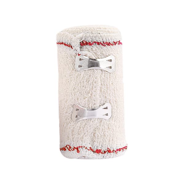 INF Elastisk bandasje med rød linje - 4 stk  7.5x7.5x4.5cm