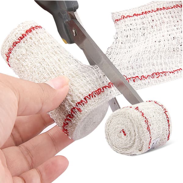 INF Elastisk bandage med rød streg - 4 stk  5x5x4.5cm