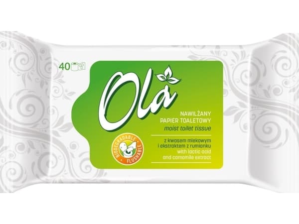 OLA Moistened Toilet Paper with chamomile extract 1op.-40pcs