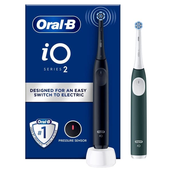 Oral B - iO 2 DUO Electric Toothbrushes - Night Black  Forest Green