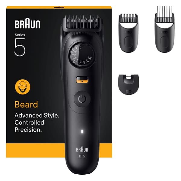 Braun - Beard Trimmer Series 5, +4 Styling Tools, BT5520 - Black Svart