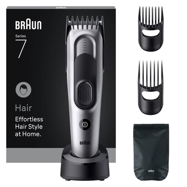 Braun - Hair Clipper Series 7, +5 Styling Tools, HC7590 - Grey