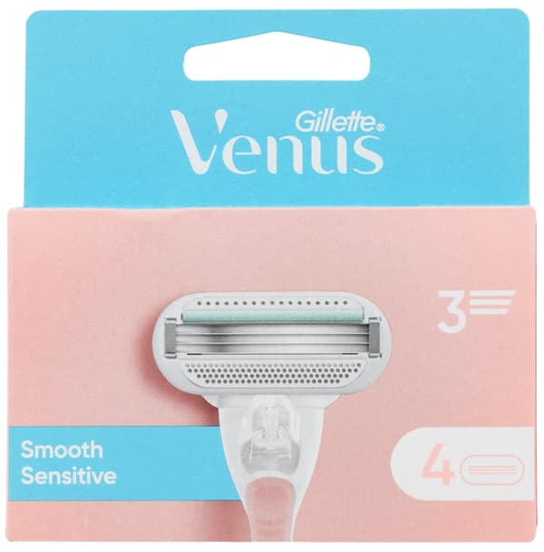 Venus - Gillette Venus Smooth Sensitive Razor Blades - Pink/White - 4 pcs