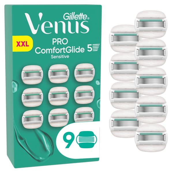 Venus - Gillette Venus Pro ComfortGlide Sensitive Razor Blades - Green/White - 9 pcs