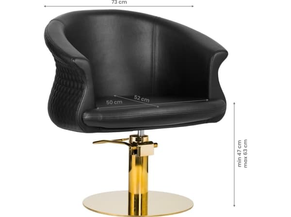 Activeshop Gabbiano hairdressing chair Wersal gold black