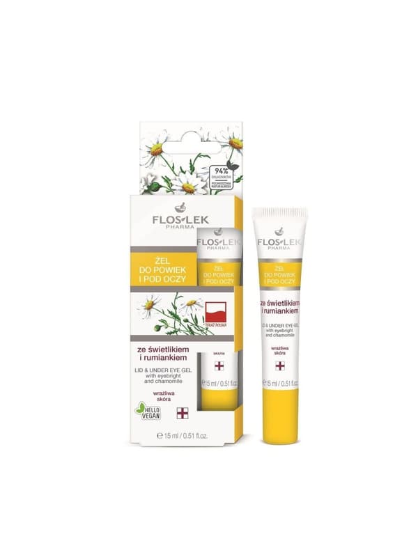 Silmäluomen ja silmänympärysgeeli silmänkirkasteella ja kamomillalla 15 ml (putki)