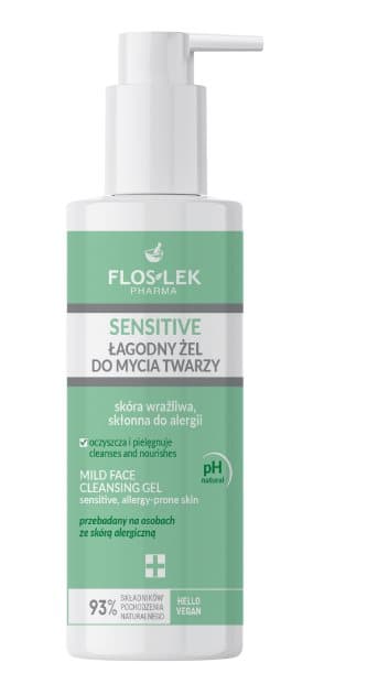 SENSITIVE Mild ansiktstvättgel för känslig hud med lätt allergi 175 ml