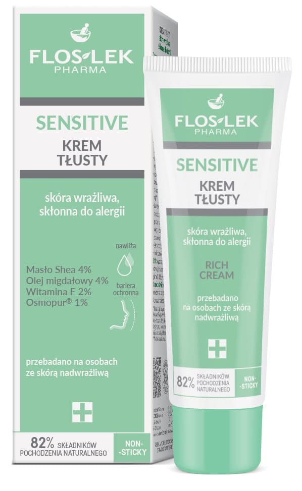 SENSITIVE Fet kräm för känslig hud, benägen för allergier, 50 ml