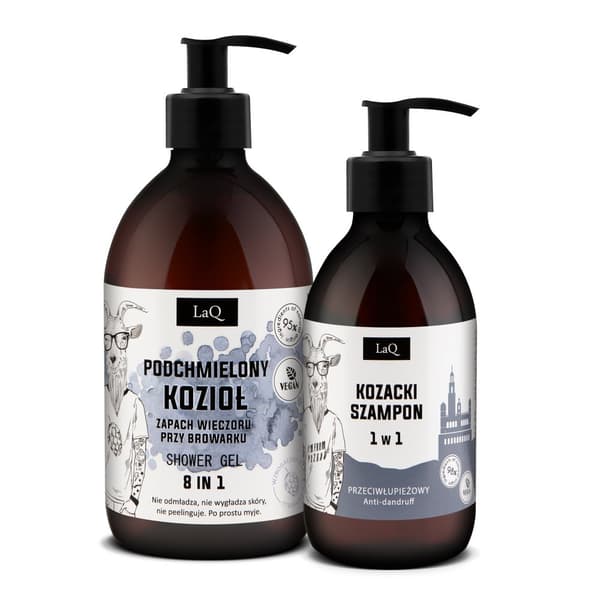 Laq Set Podchmielony Kozioł geeli 500 ml + shampoo 300 ml (lisäosa) / 1215