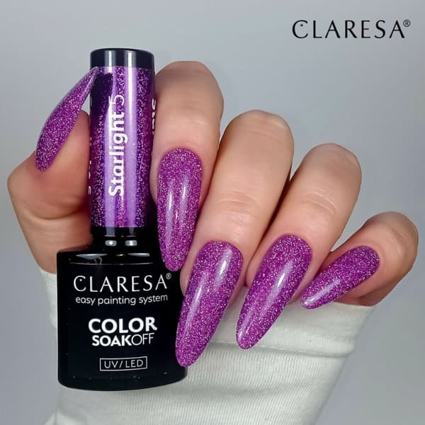 Claresa Hybrid Nagellack STARLIGHT 5 - 5g - mörklila
