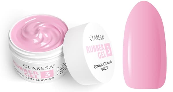 Claresa Rubber 3 Builder Gel Medium Cool Pink 12g