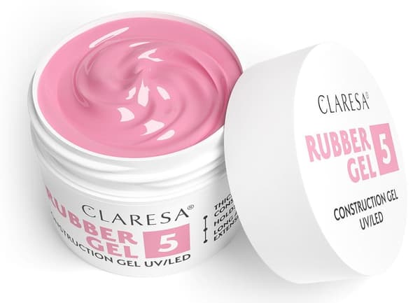 Claresa Rubber 5 Builder Gel, medium pink, lilla, 12g