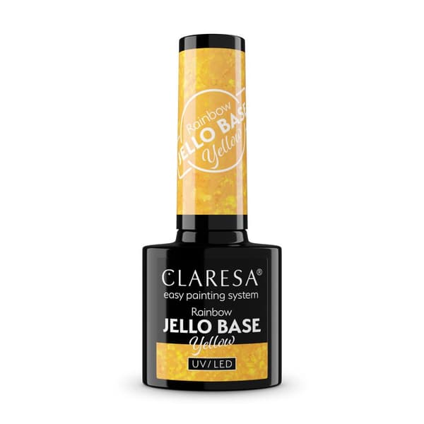Claresa Rainbow Jello Base Yellow - honungsgul med foliebitar / 5510