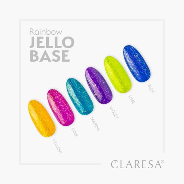 Claresa Rainbow Jello Base Yellow - honungsgul med foliebitar / 5510