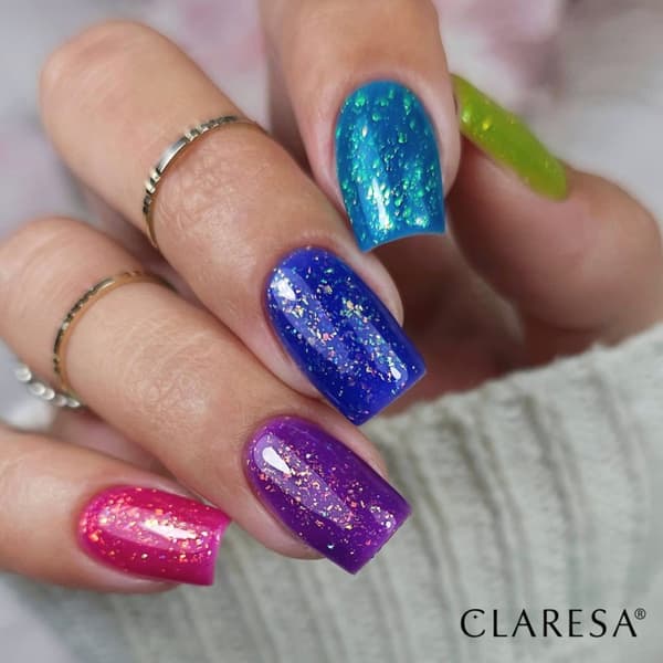 Claresa Rainbow Jello Base Pink - tumma vadelmanpunainen foliopalalla / 5527