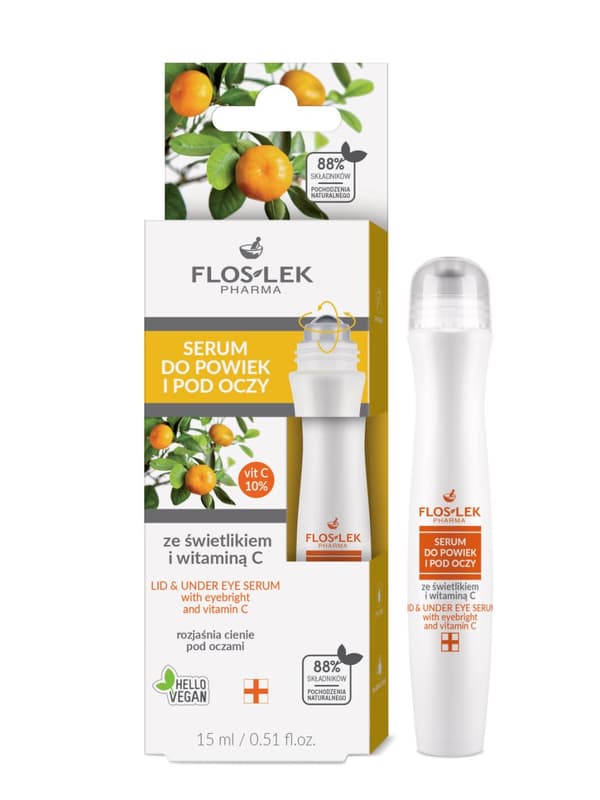 Ögonlocks- och ögonserum med ögontröst och C-vitamin 15 ml / med boll