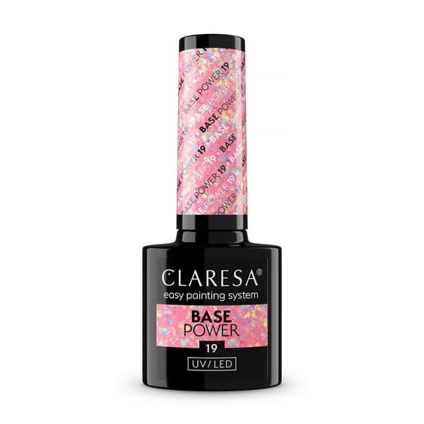 Claresa Base Power 19 självutjämnande 5 g / rosa med bitar av opaliserande folie