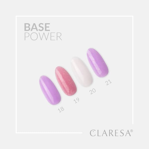 Claresa Base Power 20 selvnivellerende 5 g / mælkeagtig med stykker opaliserende folie