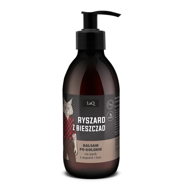 LAQ RYSZARD Z BIESZCZAD svart matt aftershavebalsam 150 ml / 1811