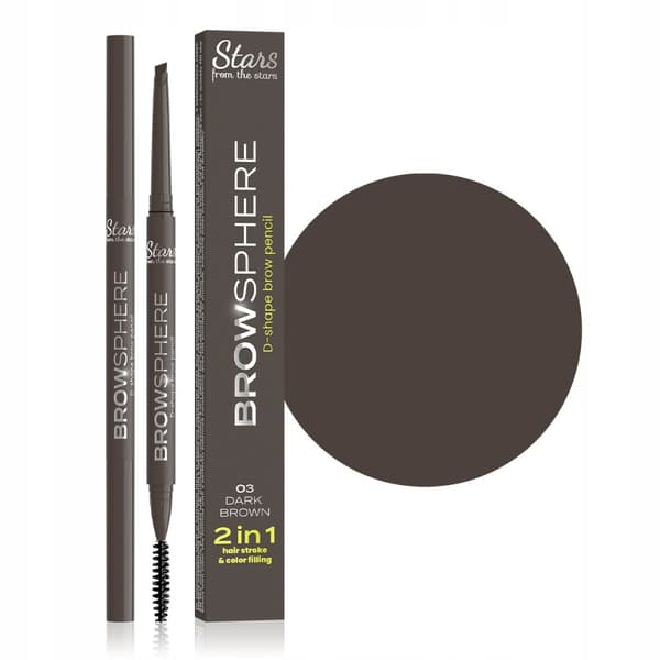 Stjerner fra stjernerne BROWSPHERE øjenbrynsblyant 03 Mørkebrun, 0,14 g
