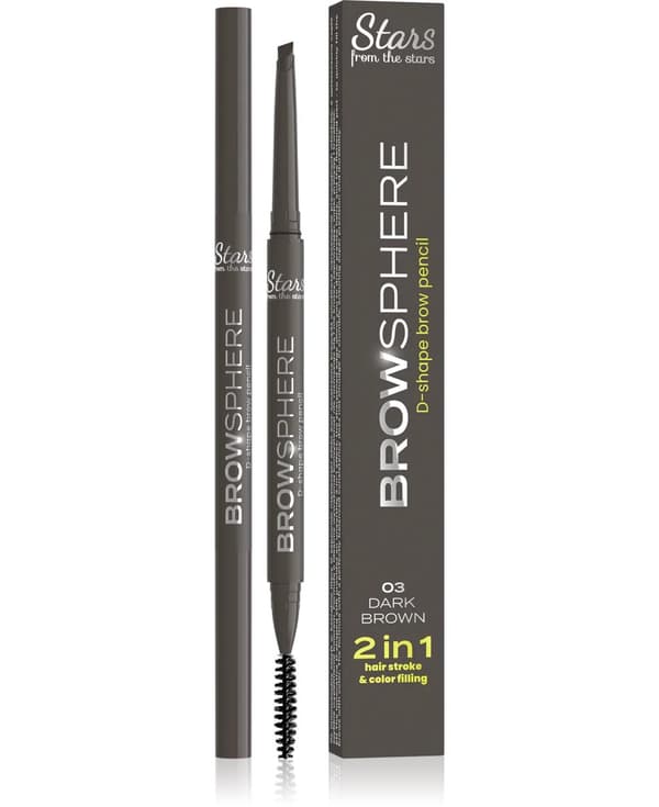 Stjerner fra stjernerne BROWSPHERE øjenbrynsblyant 03 Mørkebrun, 0,14 g