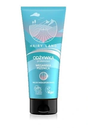 Hairy Land Vegan vehnäproteiinihoitoaine vähähuokoisille hiuksille 200 ml