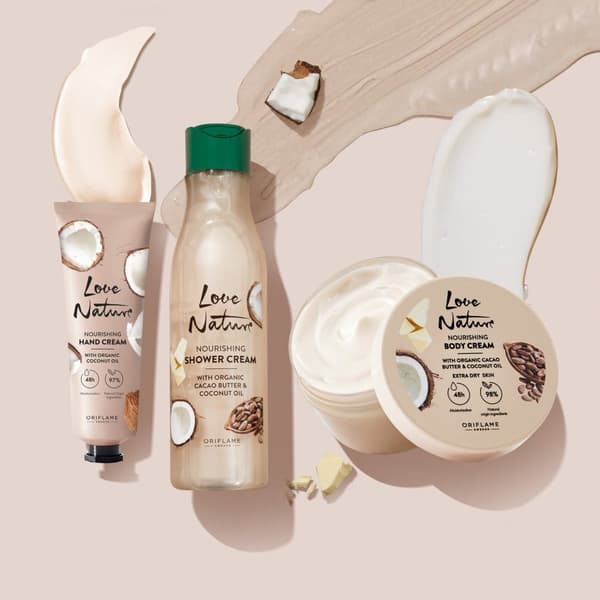 Oriflame Love Nature nærende håndcreme med økologisk kokosolie 150 ml