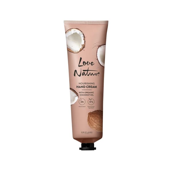 Oriflame Love Nature nærende håndcreme med økologisk kokosolie 150 ml